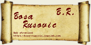 Bosa Rusović vizit kartica